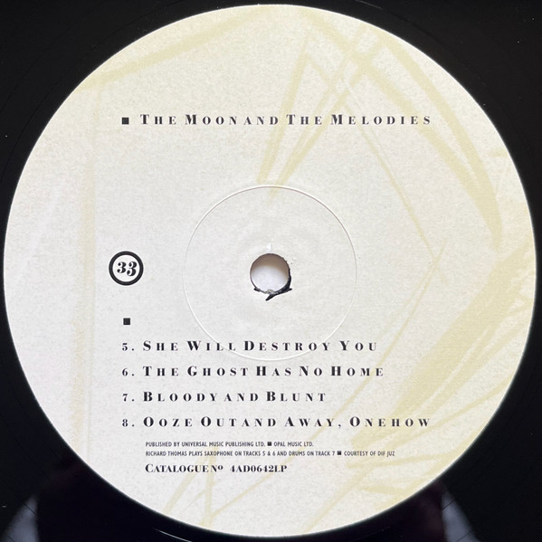 Harold Budd ▪ Elizabeth Fraser ▪ Robin Guthrie ▪ Simon Raymonde - The Moon And The Melodies | 4AD (4AD0642LP) - 3