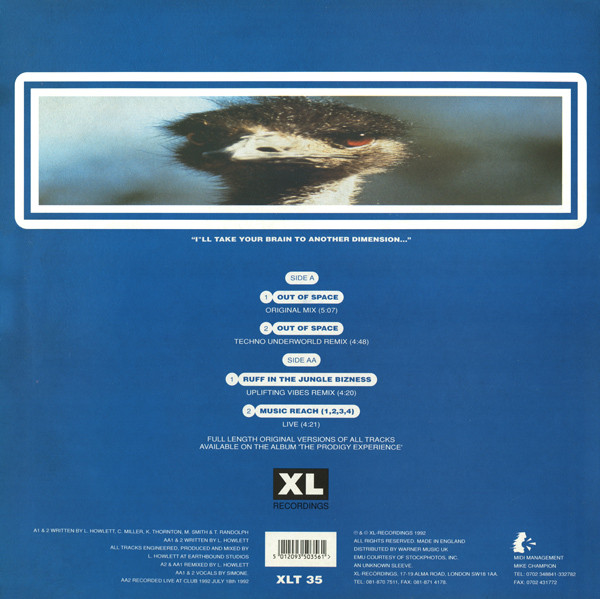 The Prodigy - Out Of Space | XL Recordings (XLT 35) - 2