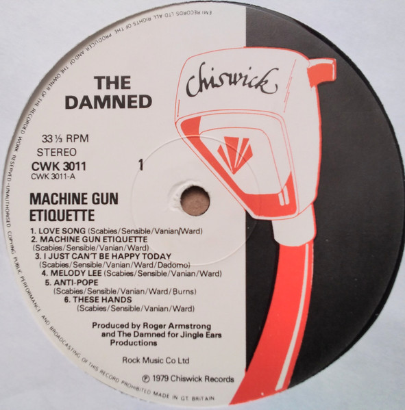 The Damned - Machine Gun Etiquette | Chiswick Records (CWK 3011) - 3