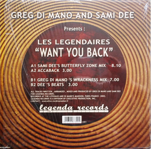 Les Legendaires - Want You Back | Legenda Records (LR 01) - 2 Les Legendaires - Want You Back | Legenda Records (LR 01) - 2