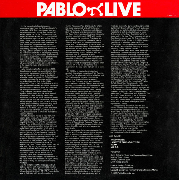 John Coltrane - The European Tour | Pablo Live (2308-222) - 4