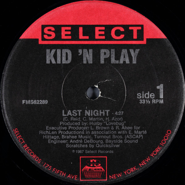 Kid 'N' Play - Last Night | Select Records (FMS62289) - main