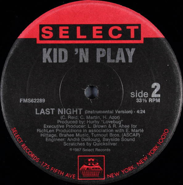 Kid 'N' Play - Last Night | Select Records (FMS62289) - 2