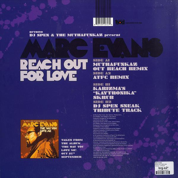 DJ Spen & The MuthaFunkaz Present Marc Evans - Reach Out For Love | Defected (DFTD190) - 2