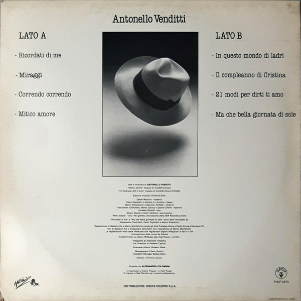 Antonello Venditti - In Questo Mondo Di Ladri | Heinz Music (THLP 2373)