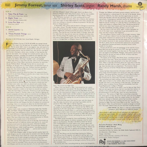 Jimmy Forrest - Heart Of The Forrest | Palo Alto Jazz (86.2225) - 2