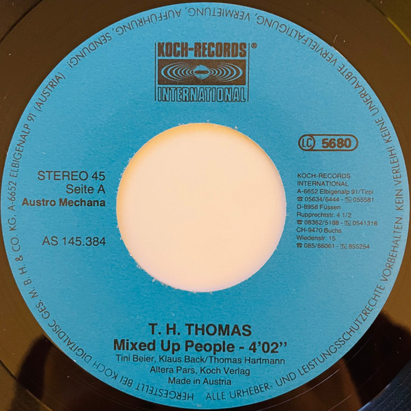 Thomas Hartmann And The NY.C. Soul Engineer - Mixed Up People | Koch Records International (AS 145.384) - 3