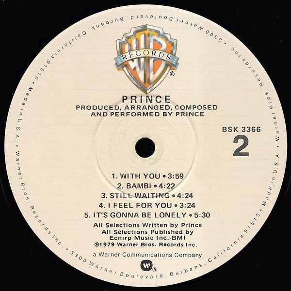 Prince - Prince | Warner Bros. Records (BSK 3366) - 4 Prince - Prince | Warner Bros. Records (BSK 3366) - 4