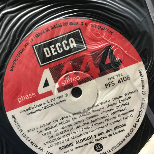 Ronnie Aldrich - Two Pianos In Hollywood | Decca (PFS 4108) - 3 Ronnie Aldrich - Two Pianos In Hollywood | Decca (PFS 4108) - 3