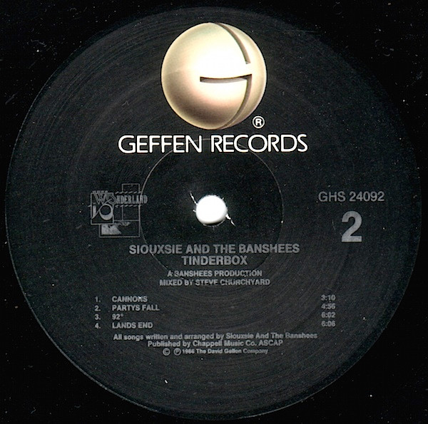 Siouxsie & The Banshees - Tinderbox | Geffen Records (GHS 24092) - 4