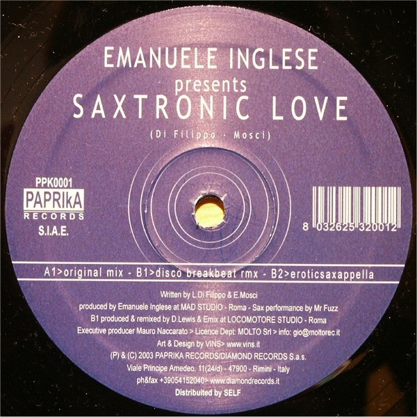 Emanuele Inglese - Saxtronic Love | Paprika (PPK0001) - 4