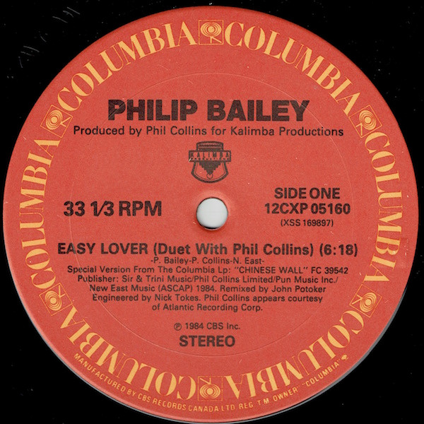 Philip Bailey - Easy Lover (Extended Dance Remix) b/w Woman (12") [Vinyl] | Columbia (12CXP 05160) - 3
