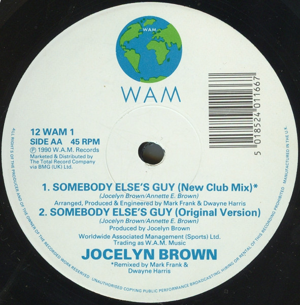 Jocelyn Brown - Freedom / Somebody Else's Guy | WAM Records (12 WAM 1)