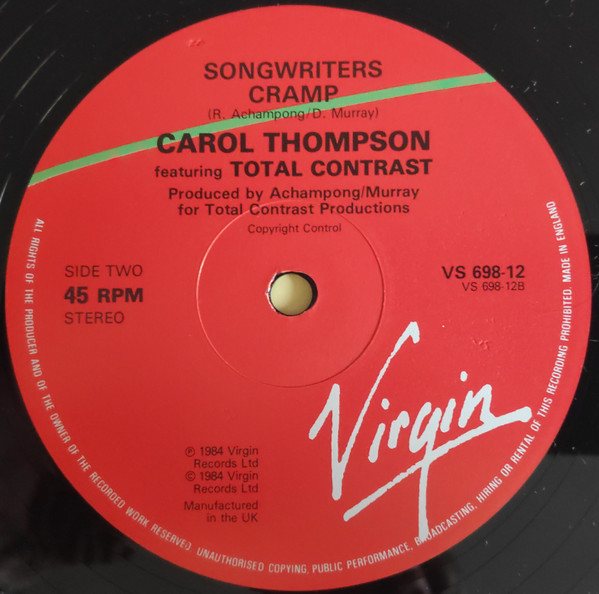 Carroll Thompson Featuring Total Contrast - The Apple Of My Eye | Virgin (VS 698-12) - 4 Carroll Thompson Featuring Total Contrast - The Apple Of My Eye | Virgin (VS 698-12) - 4