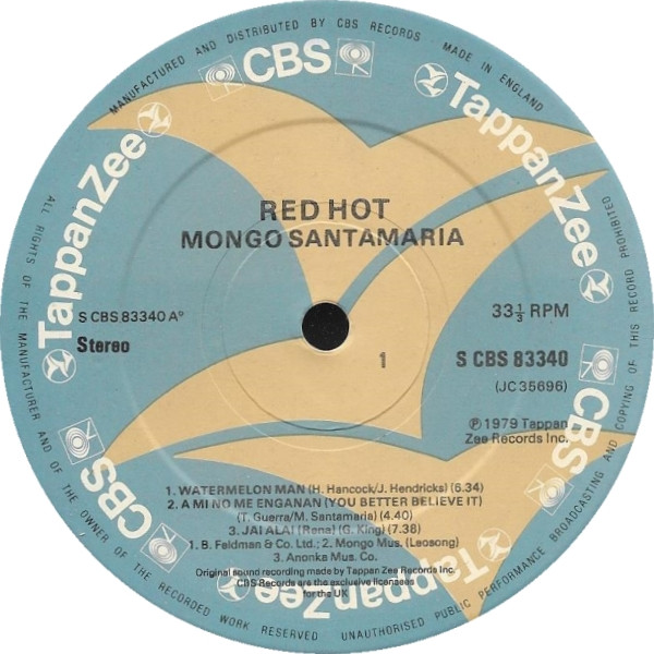 Mongo Santamaria - Red Hot | CBS (S CBS 83340) - 3