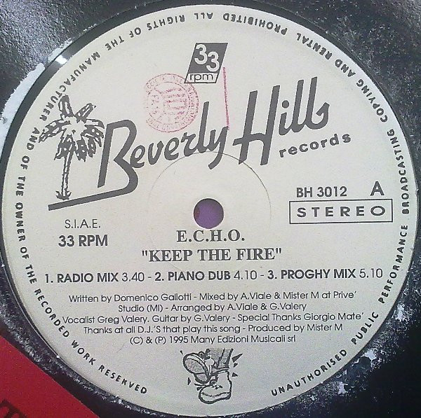 E.C.H.O. - Keep The Fire | Beverly Hills Records (BH 3012)