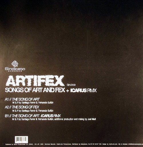 Artifex + Rmx Icarus - Songs Of Art & Fex | Sindicato (SIN009) - 3
