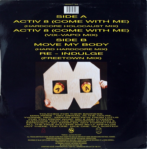 Altern 8 - Activ 8 (Come With Me) | Network Records (NWKT 34) - 2