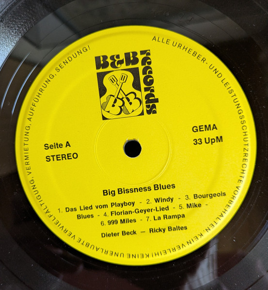 Dieter Beck & Ricky Baltes - Big Bissness Blues | B&B Records (bb 1848) - 3