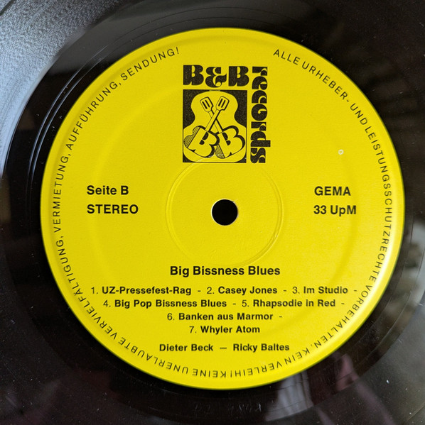Dieter Beck & Ricky Baltes - Big Bissness Blues | B&B Records (bb 1848) - 4