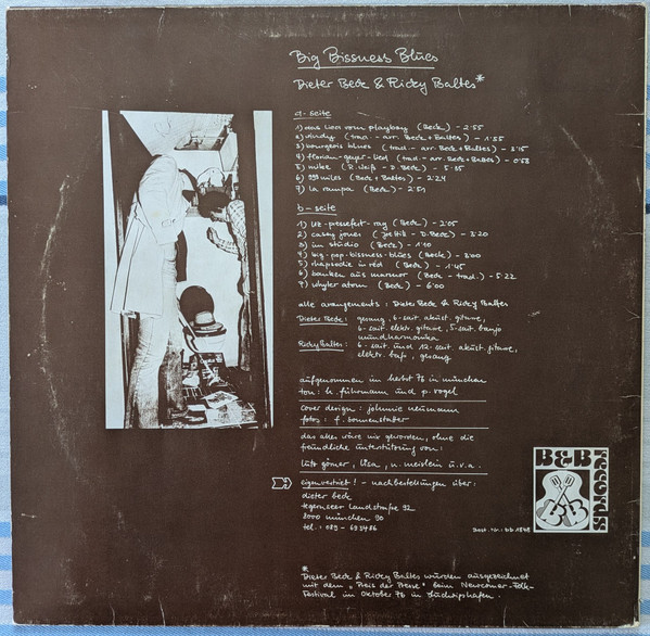Dieter Beck & Ricky Baltes - Big Bissness Blues | B&B Records (bb 1848) - 2