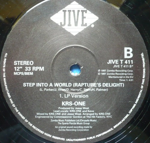 KRS-One - Step Into A World (Rapture's Delight) | Jive (JIVE T 411) - 4