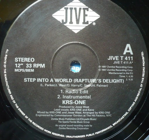KRS-One - Step Into A World (Rapture's Delight) | Jive (JIVE T 411) - 3