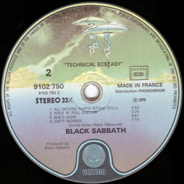 Black Sabbath - Technical Ecstasy | Vertigo (9102 750)