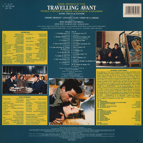 Raymond Alessandrini - Bande Originale Du Film Travelling Avant | Milan (A 327) - 2