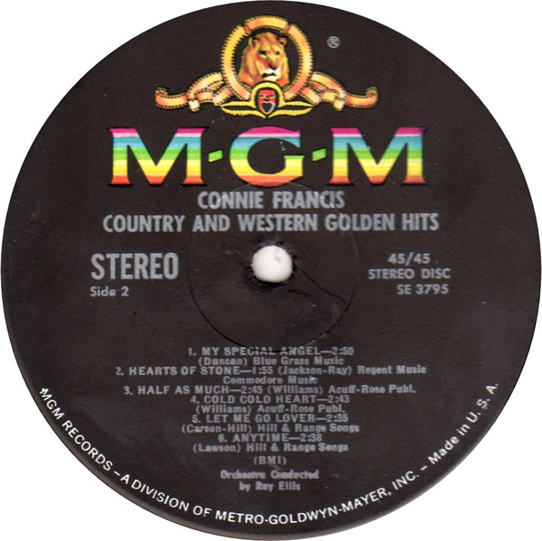 Connie Francis - Country & Western Golden Hits | MGM Records (SE3795) - 3 Connie Francis - Country & Western Golden Hits | MGM Records (SE3795) - 3