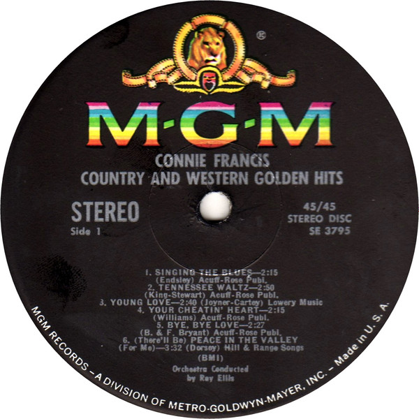 Connie Francis - Country & Western Golden Hits | MGM Records (SE3795) - 2 Connie Francis - Country & Western Golden Hits | MGM Records (SE3795) - 2