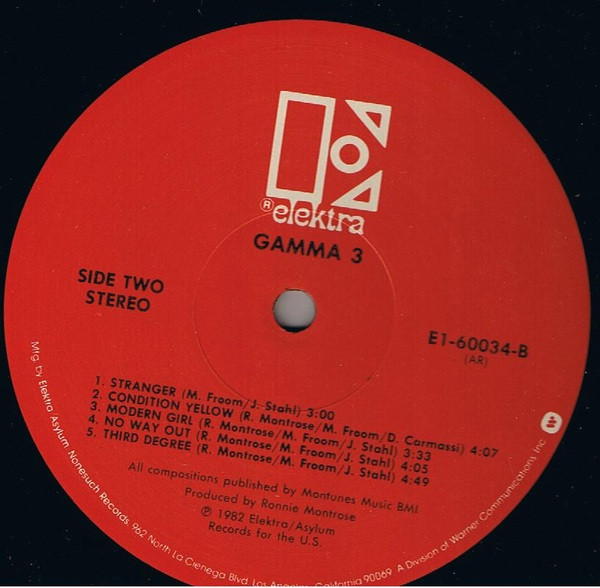 Gamma - Gamma 3 | Elektra (E1-60034) - 4 Gamma - Gamma 3 | Elektra (E1-60034) - 4