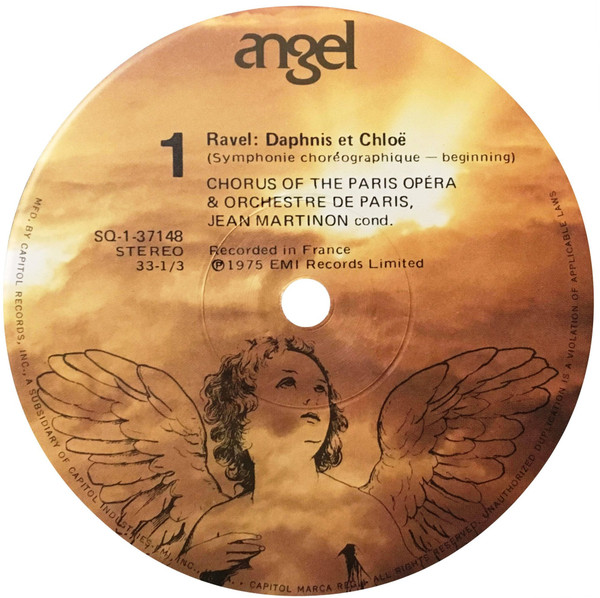 Maurice Ravel · Jean Martinon , Orchestre De Paris & Choeur National De L'Opéra De Paris - Daphnis And Chloe (Complete Ballet) | Angel Records (S-37148) - 3