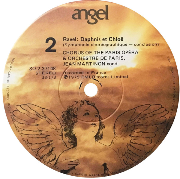 Maurice Ravel · Jean Martinon , Orchestre De Paris & Choeur National De L'Opéra De Paris - Daphnis And Chloe (Complete Ballet) | Angel Records (S-37148) - 4