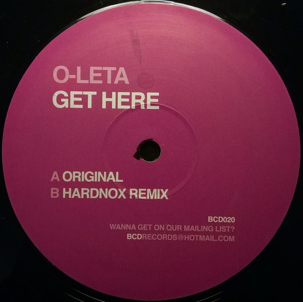 O-Leta - Get Here | BCD Records (BCD020) - main