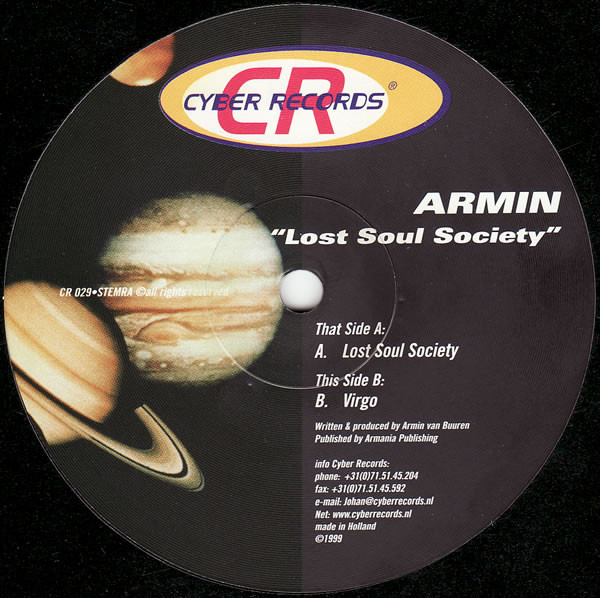Armin van Buuren - Lost Soul Society | Cyber Records (CR 029) - main Armin van Buuren - Lost Soul Society | Cyber Records (CR 029) - main