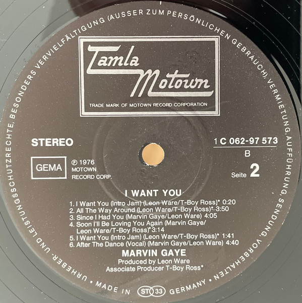 Marvin Gaye - I Want You | Tamla Motown (1 C 062-97 573) - 4