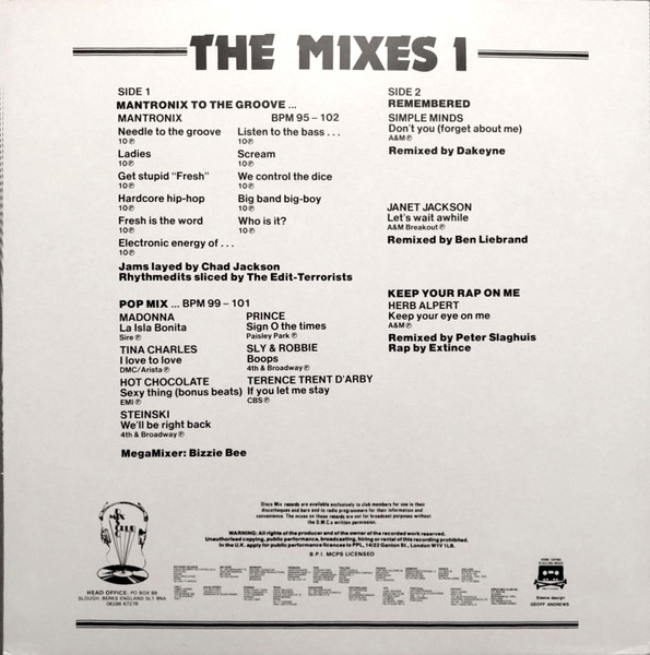 Various - May 87 - Mixes 1 | DMC (DMC 52/1) - 2