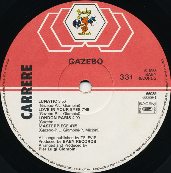 Gazebo - Gazebo | Baby Records (66.039) - 3 Gazebo - Gazebo | Baby Records (66.039) - 3