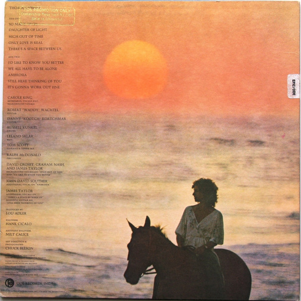 Carole King - Thoroughbred | Ode Records (SP 77034) Carole King - Thoroughbred | Ode Records (SP 77034)