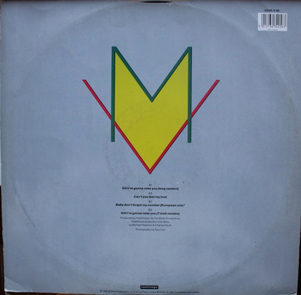 Milli Vanilli - Girl I'm Gonna Miss You | Cooltempo (COOLX 191) - 2
