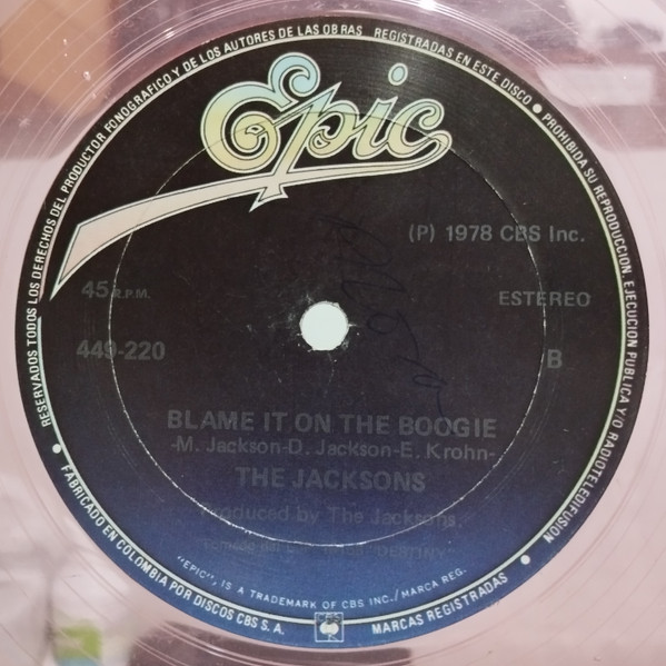 The Jacksons - Shake Your Body (Down To The Ground) / Blame It On The Boogie | Epic (449-220) - 4 The Jacksons - Shake Your Body (Down To The Ground) / Blame It On The Boogie | Epic (449-220) - 4