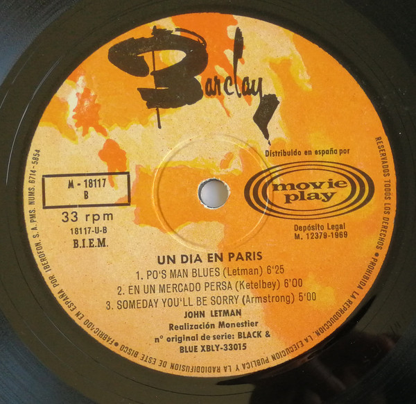 Johnny Letman - Un Dia En Paris | Barclay (M-18.117) - 4