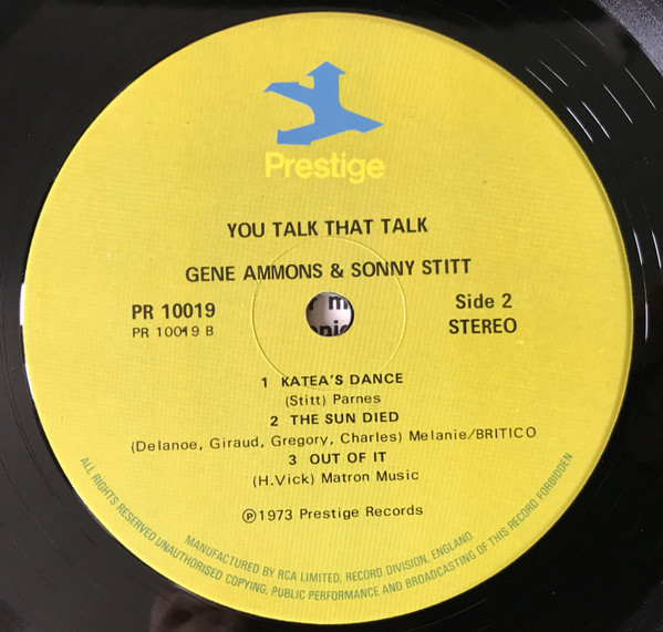 Gene Ammons & Sonny Stitt - You Talk That Talk! | Prestige (PR 10019) - 4
