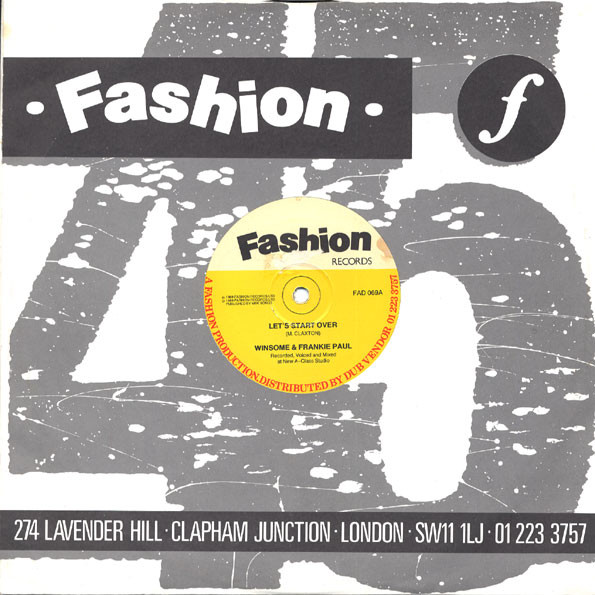 Winsome & Frankie Paul / The A-Class Crew - Let's Start Over / W.B. Meets F.B. | Fashion Records (FAD 069) - 3 Winsome & Frankie Paul / The A-Class Crew - Let's Start Over / W.B. Meets F.B. | Fashion Records (FAD 069) - 3