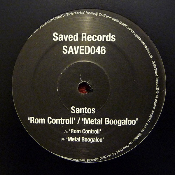 Santos - Rom Controll / Metal Boogaloo | Saved Records (SAVED046)