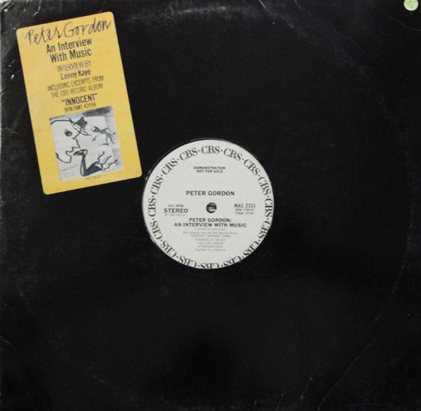 Peter Gordon - An Interview With Music | CBS (MAS 2335)