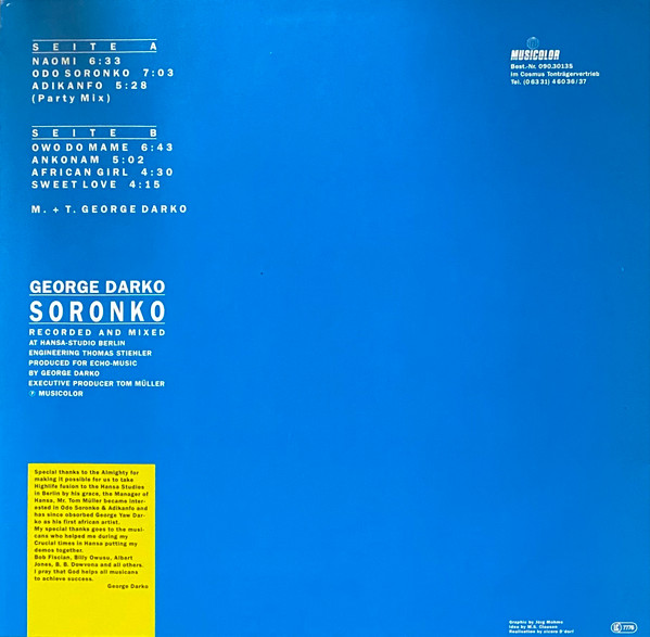 George Darko - Soronko | Musicolor (090.30135) - 2