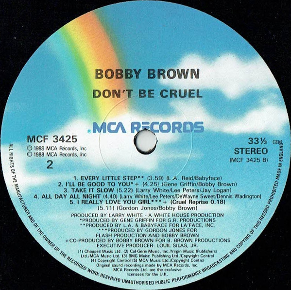 Bobby Brown - Don't Be Cruel | MCA Records (MCF 3425) - 4 Bobby Brown - Don't Be Cruel | MCA Records (MCF 3425) - 4