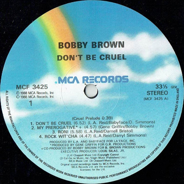Bobby Brown - Don't Be Cruel | MCA Records (MCF 3425) - 3 Bobby Brown - Don't Be Cruel | MCA Records (MCF 3425) - 3